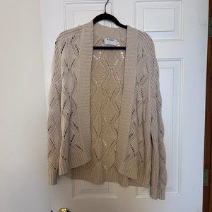 Old Navy Crochet Open Cardigan, Never Worn, Oatmeal, Size Medium.
